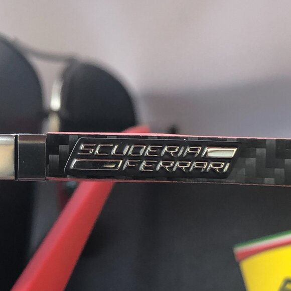 Ray-Ban Ferrari RB8313M-001-87 – Black/Red Sunglasses, Brand New - Picture 9 of 12